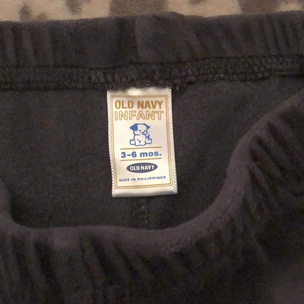 2004 Old Navy Infant Black Velour Pants Size 3-6 Months